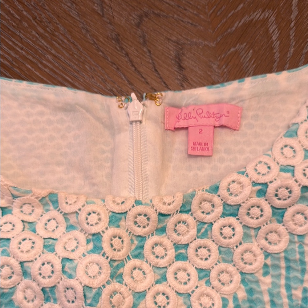Lily Pulitzer Stylish Women’s Dress in Blue and White - Picture 2 of 4